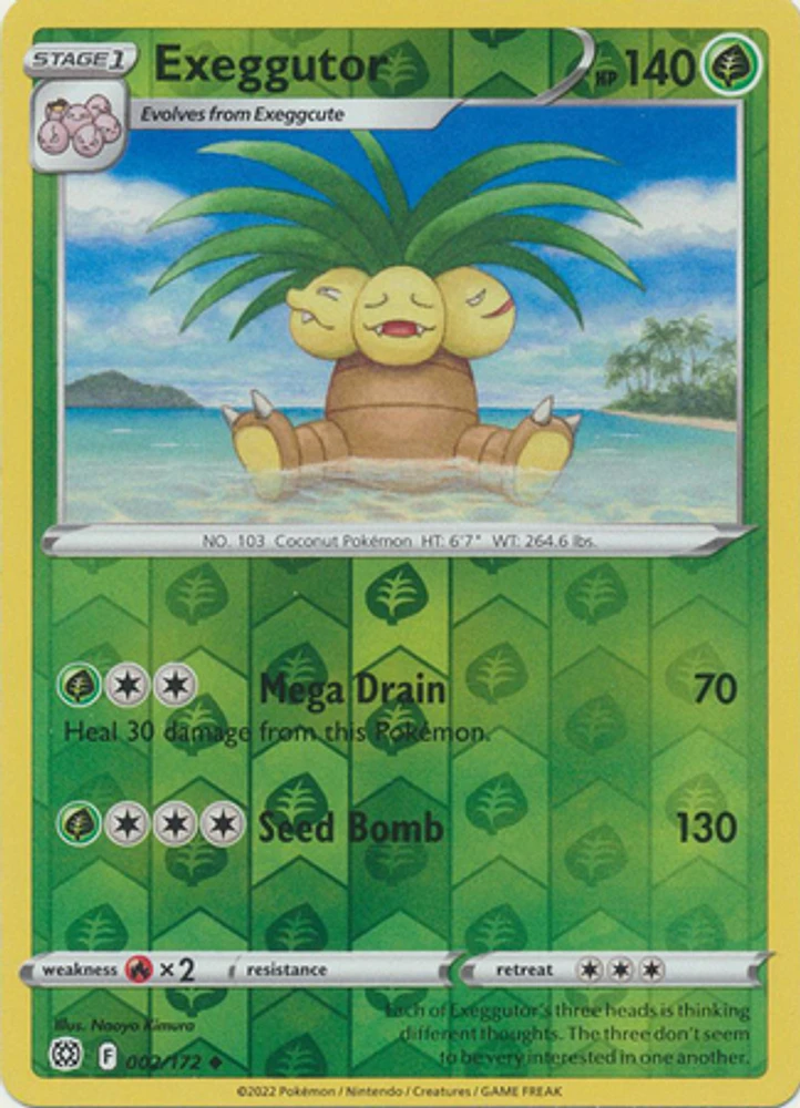 Exeggutor - 002/172 Uncommon Reverse Holo