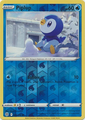 Piplup - 035/172 - Common - Reverse Holo