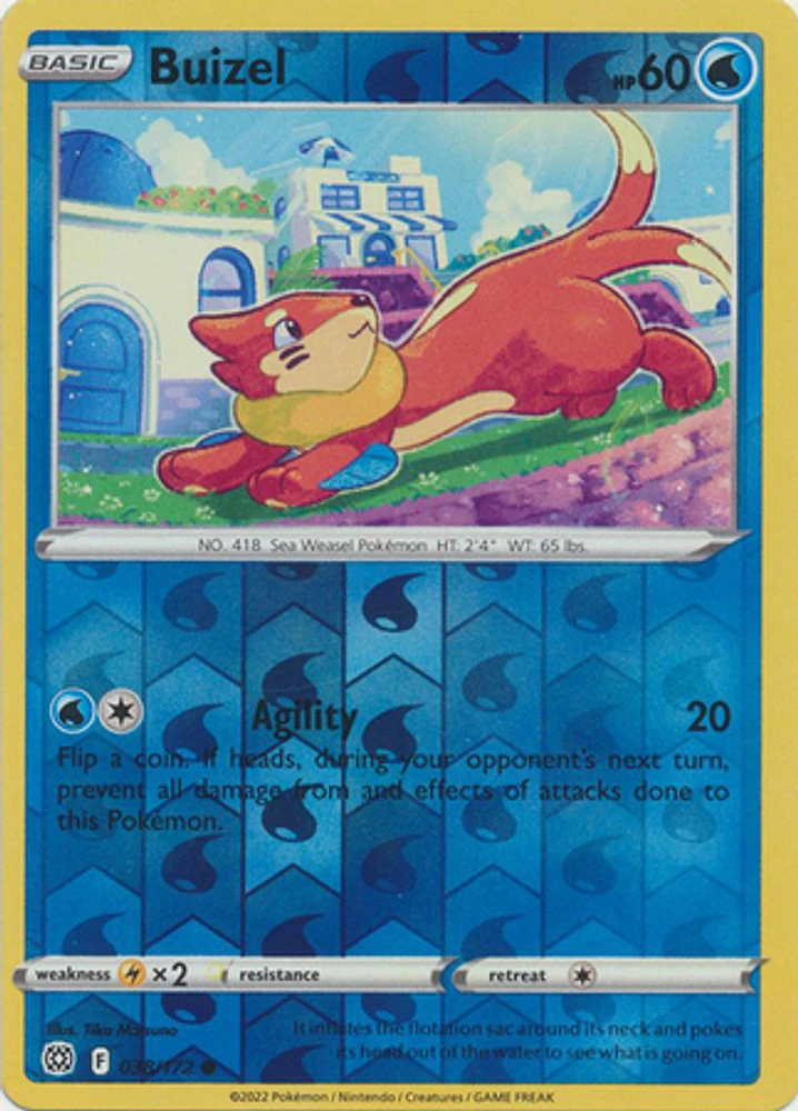 Buizel - 038/172 Common Reverse Holo