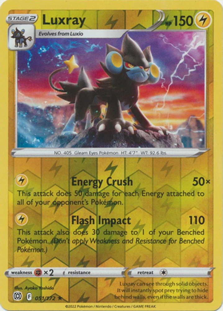 Luxray - 051/172 - Rare - Reverse Holo