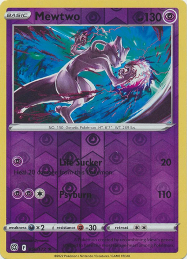 Mewtwo - 056/172 - Rare - Reverse Holo