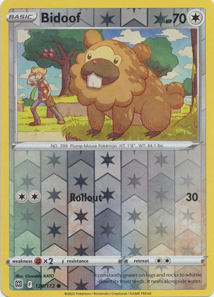 Bidoof - 120/172 Common Reverse Holo