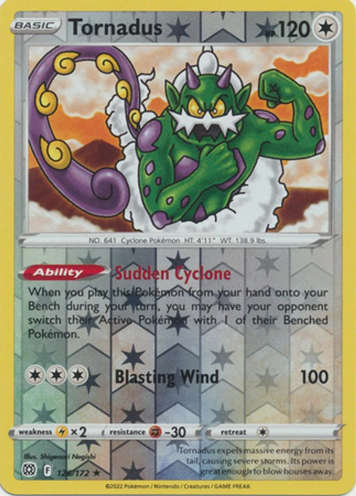 Tornadus - 126/172 - Rare - Reverse Holo