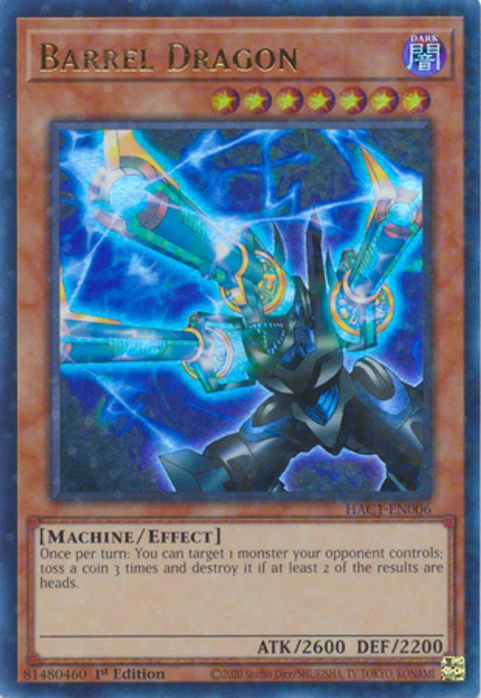 Barrel Dragon - HAC1-EN006 - Ultra Rare - 1st Edition (Duel Terminal)