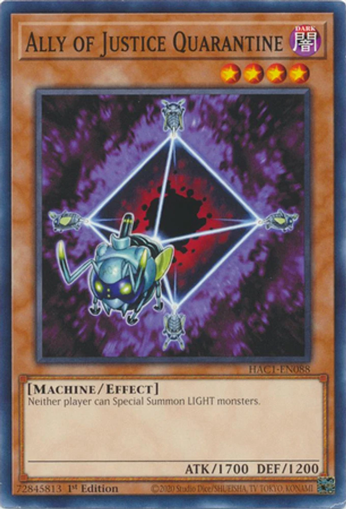 Ally of Justice Quarantine - HAC1-EN088 - Common - 1st Edition
