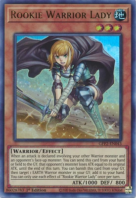 Rookie Warrior Lady - GFP2-EN043 Ultra Rare 1st Edition