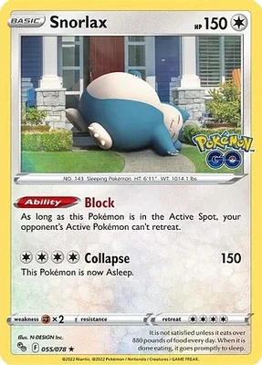 Snorlax - 055/078 - Holo Rare