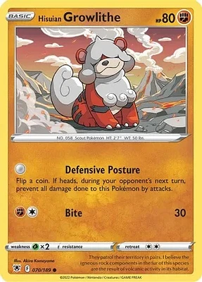 Hisuian Growlithe - 070/189