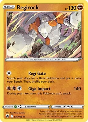 Regirock - 075/189 - Rare - Reverse Holo