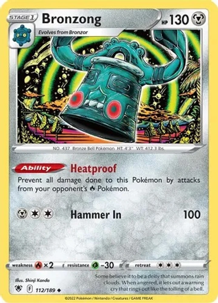 Bronzong - 112/189 Uncommon Reverse Holo