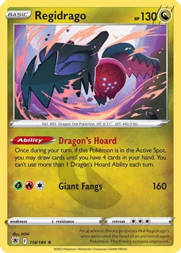 Regidrago - 118/189 - Rare - Reverse Holo