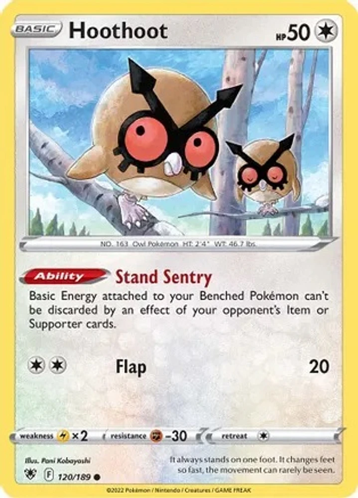 Hoothoot - 120/189 - Common - Reverse Holo