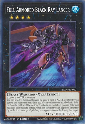 Full Armored Black Ray Lancer - LED9-EN012 - Common - 1st Edition