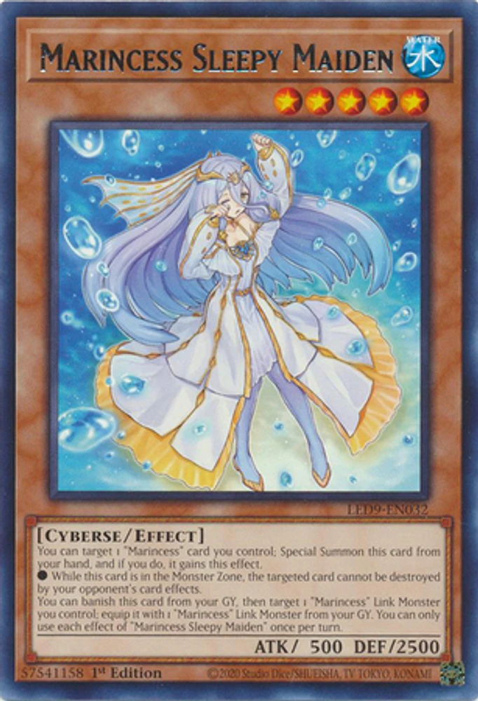 Marincess Sleepy Maiden - LED9-EN032 - Rare - 1st Edition