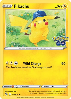 Pikachu - 028/078 - Holo Rare - Reverse Holo