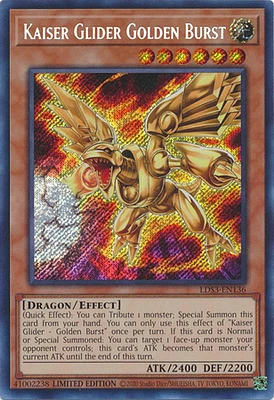 Kaiser Glider Golden Burst - LDS3-EN136 - Secret Rare - Limited Edition