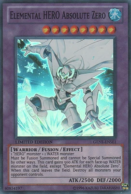 Elemental HERO Absolute Zero - GENF-ENSE1 - Super Rare - Limited Edition