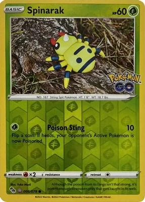 Spinarak (Peelable Ditto) - 006/078 - Common - Reverse Holo