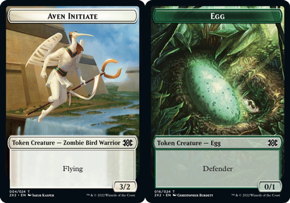 Aven Initiate Token // Egg Token - Foil