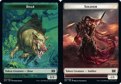 Boar Token // Soldier Token - Foil