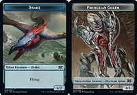 Drake Token // Phyrexian Golem Token - Foil