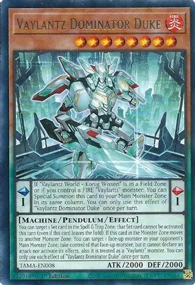 Vaylantz Dominator Duke - TAMA-EN008 - Rare - 1st Edition