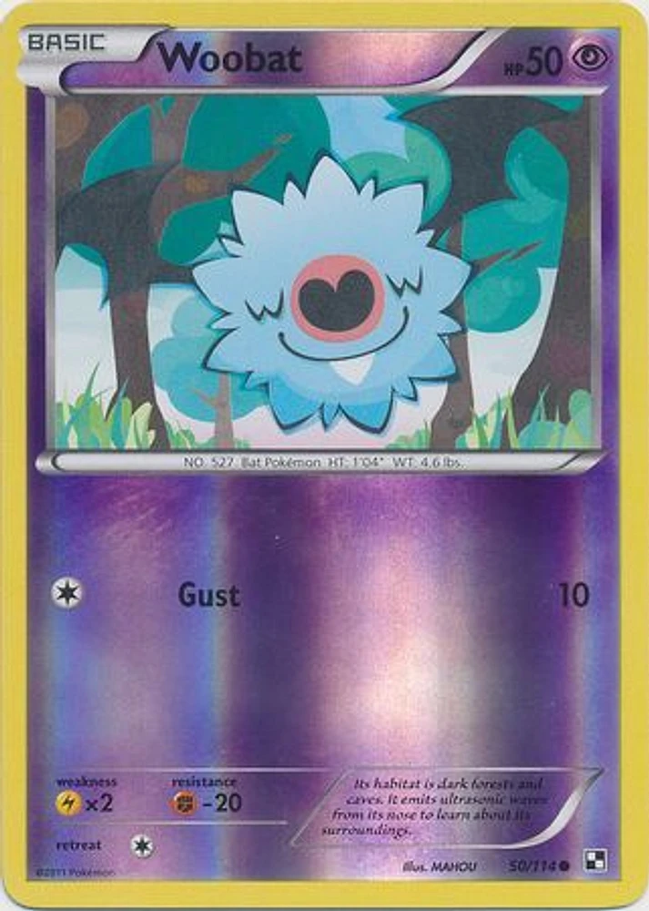 Woobat - 50/114 - Common - Reverse Holo