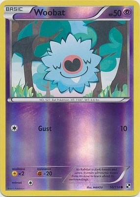 Woobat - 50/114 - Common - Reverse Holo