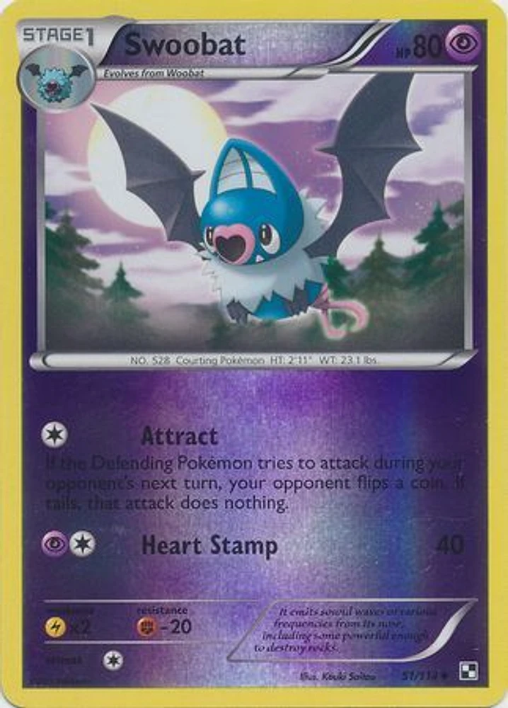 Swoobat - 51/114 - Uncommon - Reverse Holo