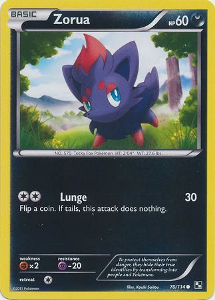 Zorua - 70/114 - Common - Reverse Holo