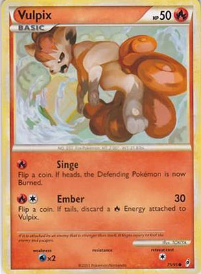 Vulpix - 75/95 - Common - Reverse Holo