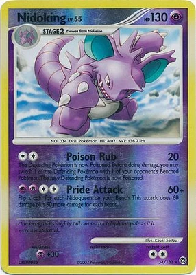 Nidoking - 34/132 - Rare - Reverse Holo