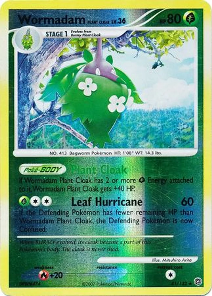 Wormadam Plant Cloak - 41/132 - Rare - Reverse Holo