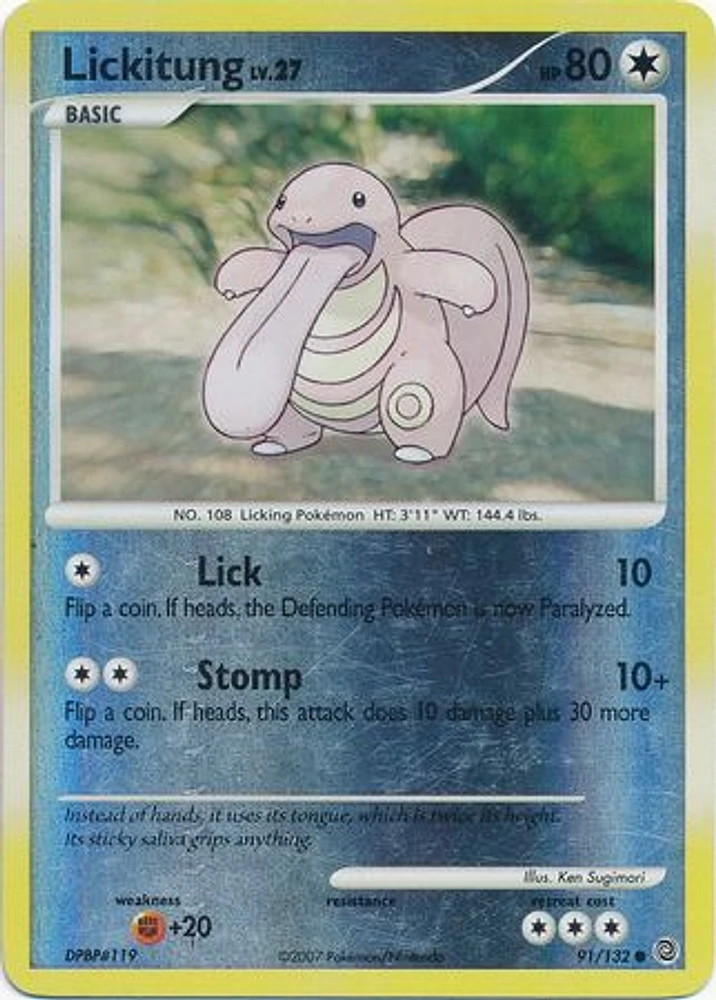 Lickitung - 91/132 - Common - Reverse Holo