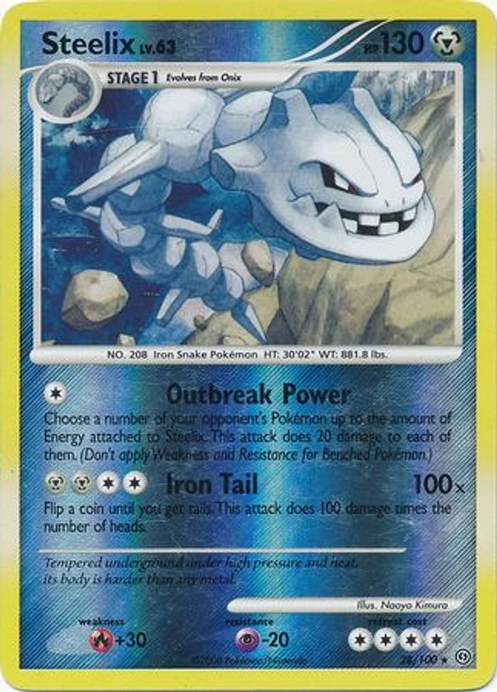 Steelix - 28/100 - Rare - Reverse Holo