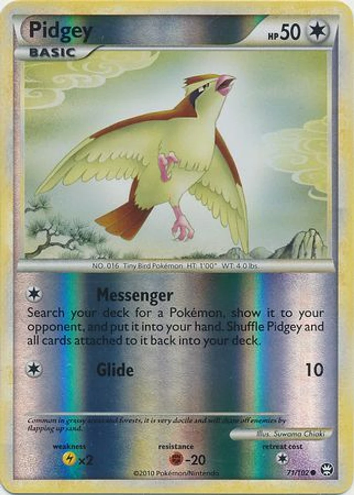 Pidgey - 71/102 - Common - Reverse Holo