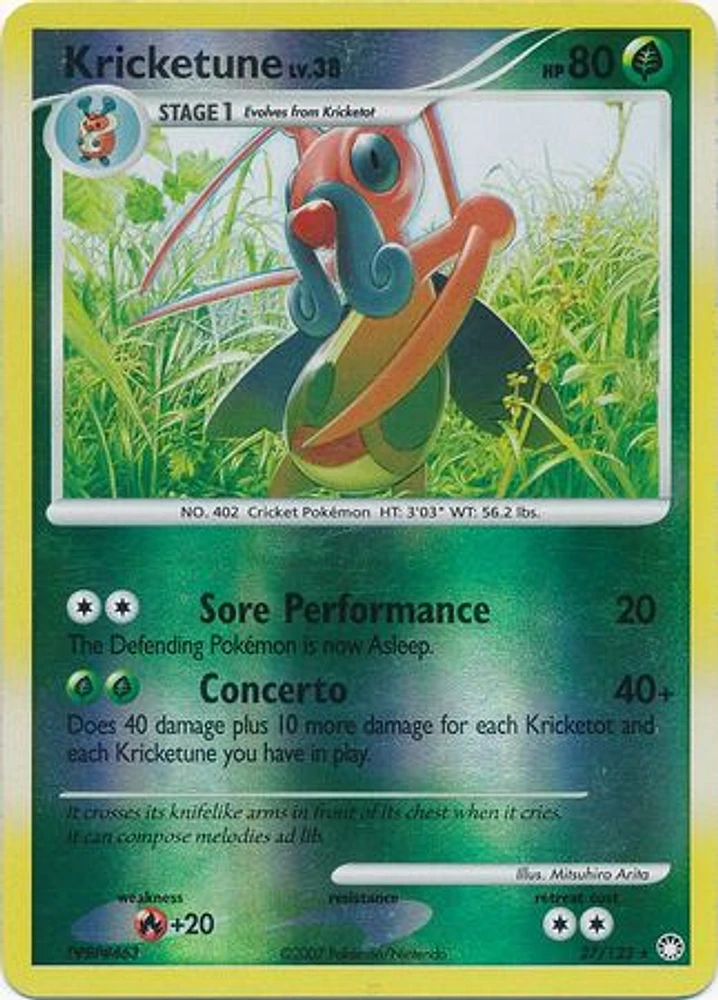 Kricketune - 27/123 - Rare - Reverse Holo