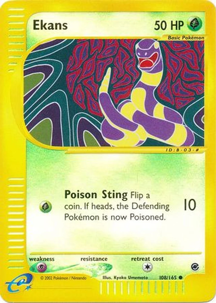 Ekans - 108/165 - Common - Reverse Holo