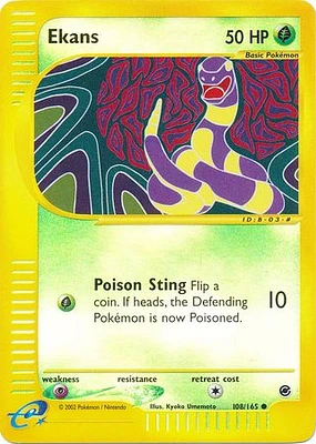 Ekans - 108/165 - Common - Reverse Holo