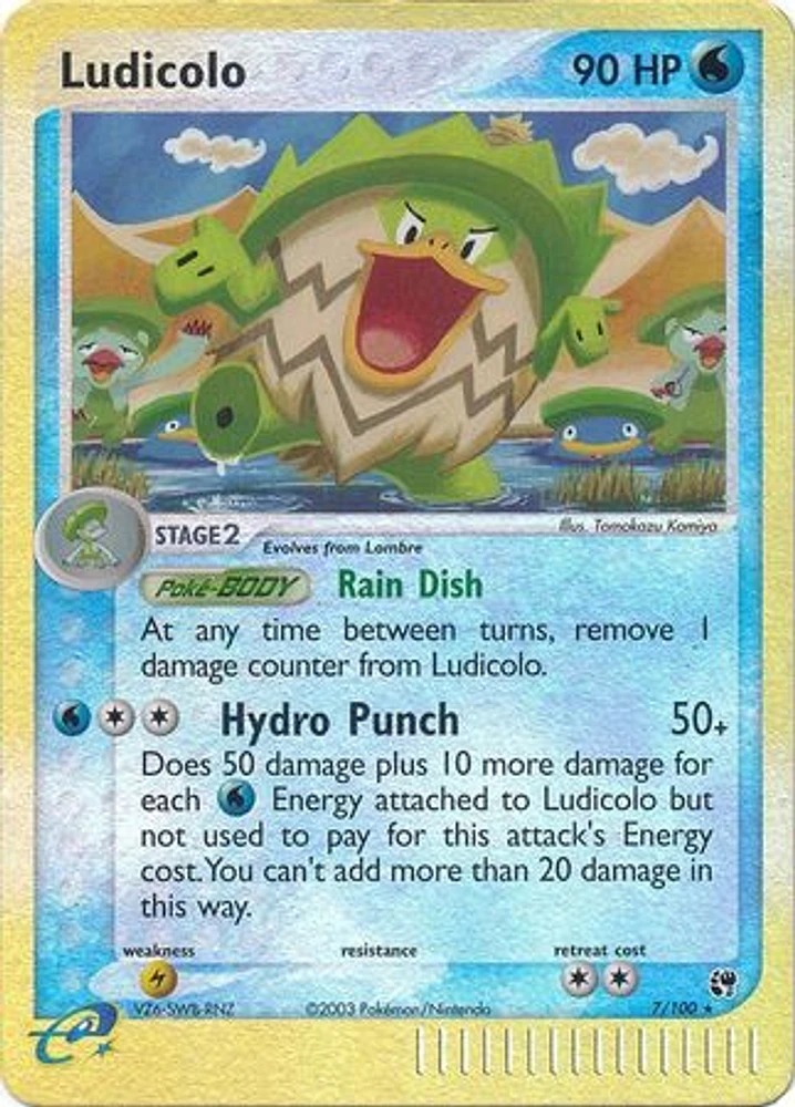 Ludicolo - 7/100 - Holo Rare - Reverse Holo