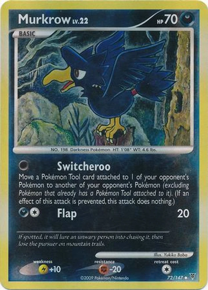 Murkrow - 72/147 - Uncommon - Reverse Holo