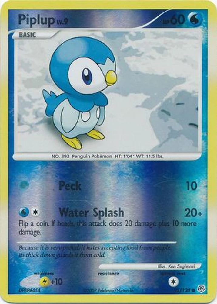 Piplup - 93/130 - Common - Reverse Holo