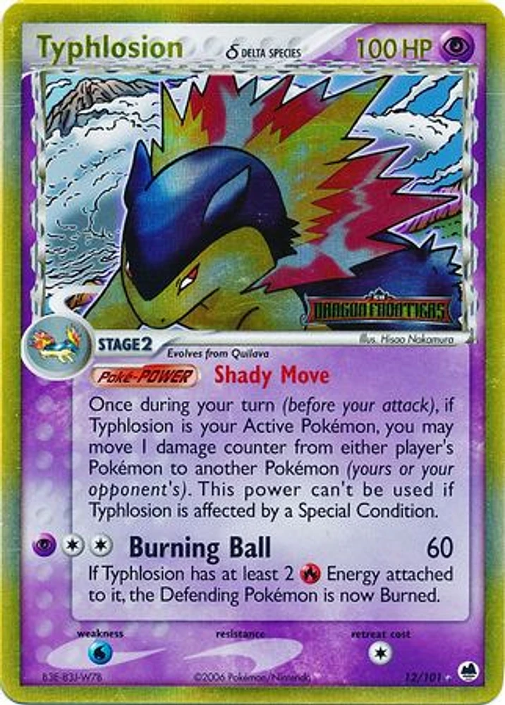 Typhlosion (Delta Species) - 12/101 - Holo Rare - Reverse Holo