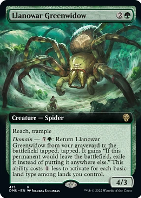 Llanowar Greenwidow - Extended Art