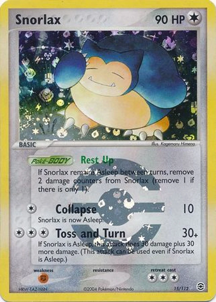 Snorlax - 15/112 - Holo Rare - Reverse Holo