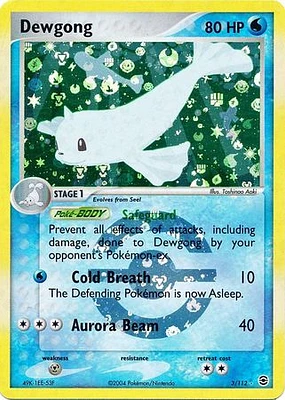 Dewgong - 3/112 - Holo Rare - Reverse Holo