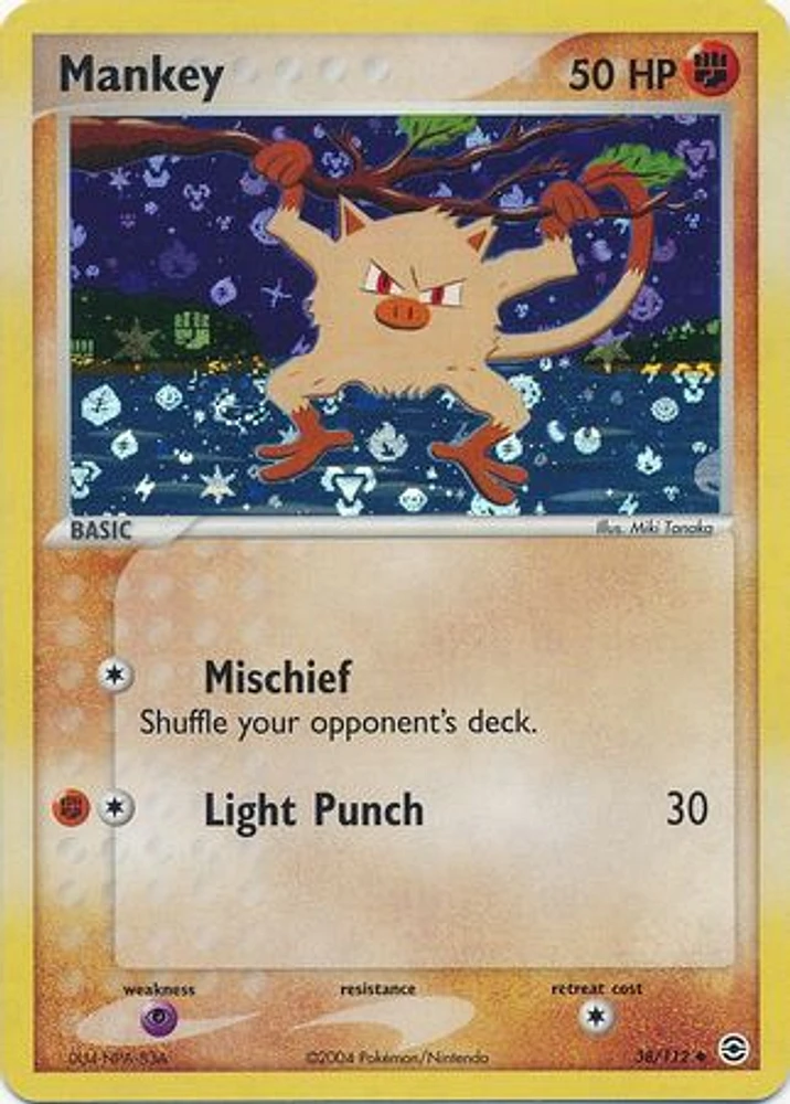 Mankey - 38/112 - Uncommon - Reverse Holo