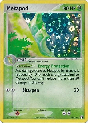 Metapod - 39/112 Uncommon Reverse Holo