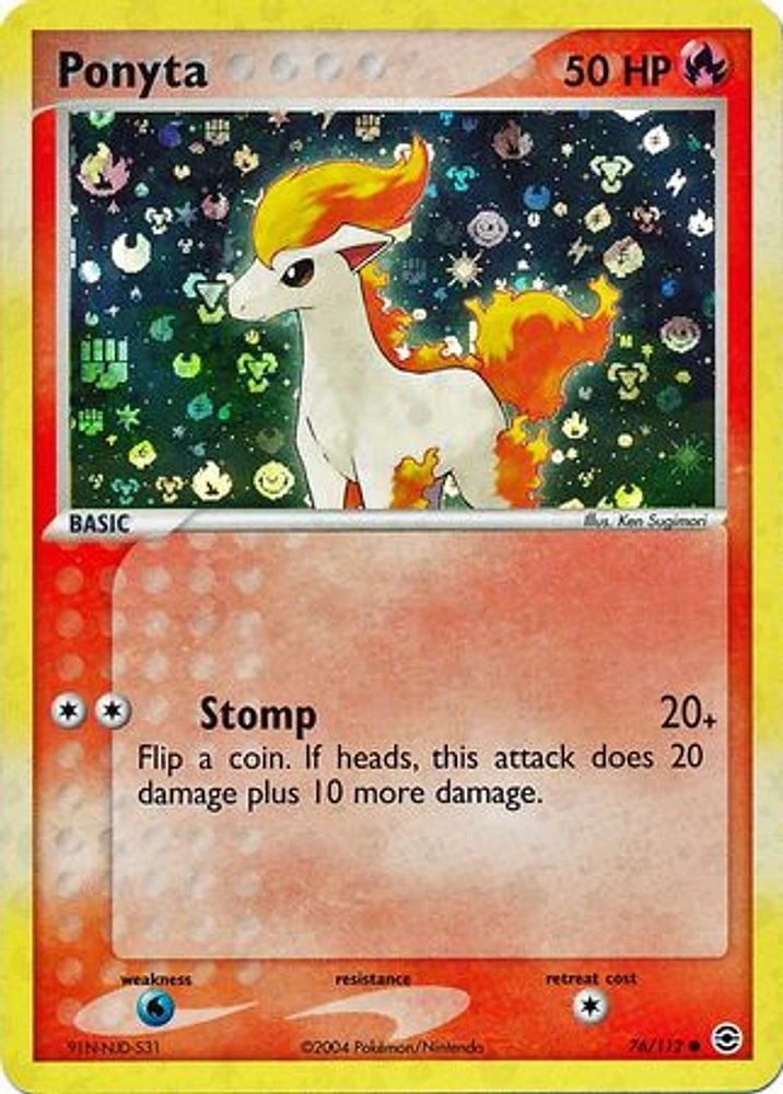 Ponyta - 76/112 - Common - Reverse Holo