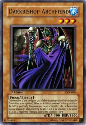 Darkbishop Archfiend - DCR-069 - Rare - Unlimited Edition